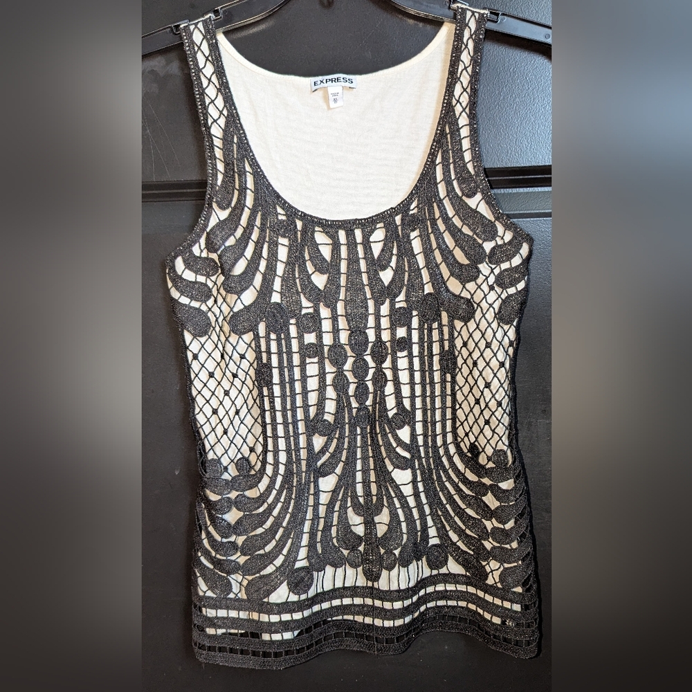 Express Lace Overlay Tank Top Sz XS
